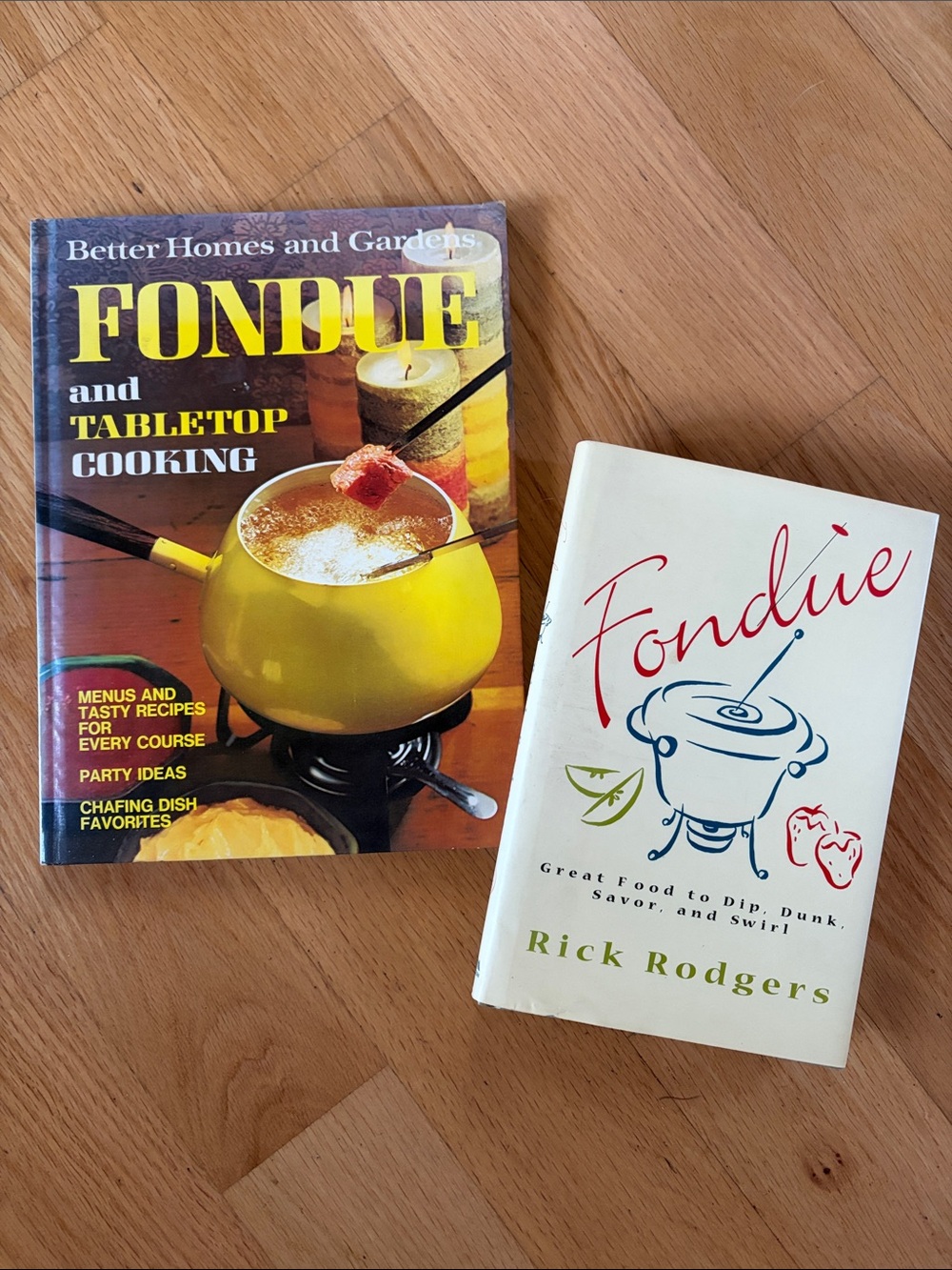 Set of Two Vintage Fondue Cookbooks ‘70s ‘90’s Retro!